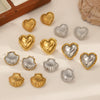 Wholesale Women's Geometric Stainless Steel Gold Electroplated Earrings Feminine And Fashionable