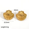 Wholesale Women's Geometric Stainless Steel Gold Electroplated Earrings Feminine And Fashionable