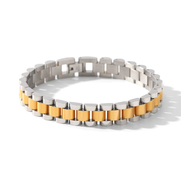 Wholesale Women's Geometric Stainless Steel Gold Plated Bracelet In Ins Style