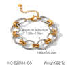 Wholesale Women's Geometric Stainless Steel Gold Plated Bracelet In Ins Style