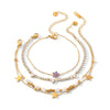 Wholesale Women's Geometric Stainless Steel Gold Plated Bracelet Jewelry