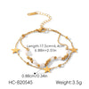 Wholesale Women's Geometric Stainless Steel Gold Plated Bracelet Jewelry