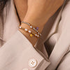Wholesale Women's Geometric Stainless Steel Gold Plated Bracelet Jewelry