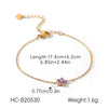 Wholesale Women's Geometric Stainless Steel Gold Plated Bracelet Jewelry