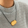 Wholesale Women's Geometric Stainless Steel Gold Plated Pendant Necklace In Ins Style