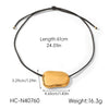 Wholesale Women's Geometric Stainless Steel Gold Plated Pendant Necklace In Ins Style