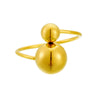 Wholesale Women's Geometric Stainless Steel Gold Plated Ring