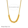 Wholesale Women's Geometric Stainless Steel Gold Plated Snake Chain Necklace Punk Minimalist Style