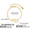 Wholesale Women's Geometric Stainless Steel Goldplated Chain Bracelet