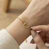 Wholesale Women's Geometric Stainless Steel Goldplated Chain Bracelet