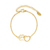 Wholesale Women's Geometric Stainless Steel Goldplated Chain Bracelet