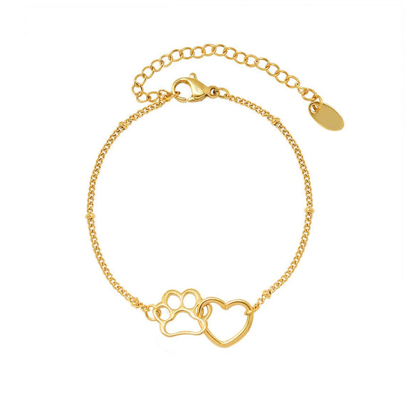Wholesale Women's Geometric Stainless Steel Goldplated Chain Bracelet