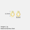 Wholesale Women's Geometric Stainless Steel Goldplated Diamond Earrings Highend Fashion Light Luxury Design