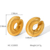Wholesale Women's Geometric Stainless Steel Goldplated Ear Clip Without Ear Hole