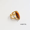 Wholesale Women's Geometric Stainless Steel Goldplated Electroplated Fashion Rings