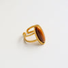 Wholesale Women's Geometric Stainless Steel Goldplated Electroplated Fashion Rings