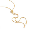 Wholesale Women's Geometric Stainless Steel Goldplated Inlaid Artificial Gemstones Semiprecious Stones Necklace
