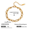 Wholesale Women's Geometric Stainless Steel Handmade Electroplated Chain Necklace
