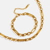 Wholesale Women's Geometric Stainless Steel Handmade Electroplated Chain Necklace