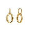 Wholesale Women's Geometric Stainless Steel Hoop Earrings With Vacuum Real Gold Plating In Pvd Furnace