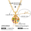 Wholesale Women's Geometric Stainless Steel Insect Necklace With Vacuum Real Gold Plating In Pvd Furnace