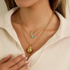 Wholesale Women's Geometric Stainless Steel Insect Necklace With Vacuum Real Gold Plating In Pvd Furnace