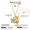 Wholesale Women's Geometric Stainless Steel Insect Necklace With Vacuum Real Gold Plating In Pvd Furnace