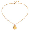 Wholesale Women's Geometric Stainless Steel Insect Necklace With Vacuum Real Gold Plating In Pvd Furnace