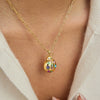 Wholesale Women's Geometric Stainless Steel Insect Necklace With Vacuum Real Gold Plating In Pvd Furnace