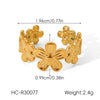 Wholesale Women's Geometric Stainless Steel Jewelry Electroplated Ring Earrings Bracelet Necklace