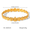 Wholesale Women's Geometric Stainless Steel Jewelry Electroplated Ring Earrings Bracelet Necklace