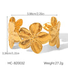 Wholesale Women's Geometric Stainless Steel Jewelry Electroplated Ring Earrings Bracelet Necklace