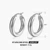 Wholesale Women's Geometric Stainless Steel Jewelry Electroplated Ring Earrings