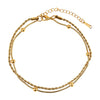 Wholesale Women's Geometric Stainless Steel 18K Electroplated Anklet Simple Design