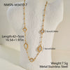 Wholesale Women's Geometric Stainless Steel 18K Electroplated Beaded Clavicle Chain Jewelry
