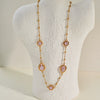 Wholesale Women's Geometric Stainless Steel 18K Electroplated Beaded Clavicle Chain Jewelry