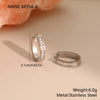 Wholesale Women's Geometric Stainless Steel 18K Electroplated Diamondencrusted Earrings Fashionable Light Luxury Jewelry