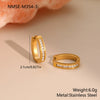 Wholesale Women's Geometric Stainless Steel 18K Electroplated Diamondencrusted Earrings Fashionable Light Luxury Jewelry