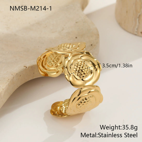 Wholesale Women's Geometric Stainless Steel 18K Electroplated Fashionable Bracelet