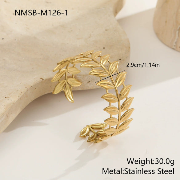 Wholesale Women's Geometric Stainless Steel 18K Electroplated Fashionable Bracelet