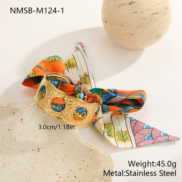 Wholesale Women's Geometric Stainless Steel 18K Electroplated Fashionable Bracelet