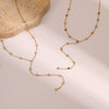 Wholesale Women's Geometric Stainless Steel 18K Electroplated Long Tassel Necklace With Yshaped Regular Chain