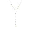 Wholesale Women's Geometric Stainless Steel 18K Electroplated Long Tassel Necklace With Yshaped Regular Chain