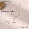Wholesale Women's Geometric Stainless Steel 18K Electroplated Long Tassel Necklace With Yshaped Regular Chain