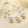 Wholesale Women's Geometric Stainless Steel 18K Electroplated Round Pendant Bracelet In Light Luxury Style