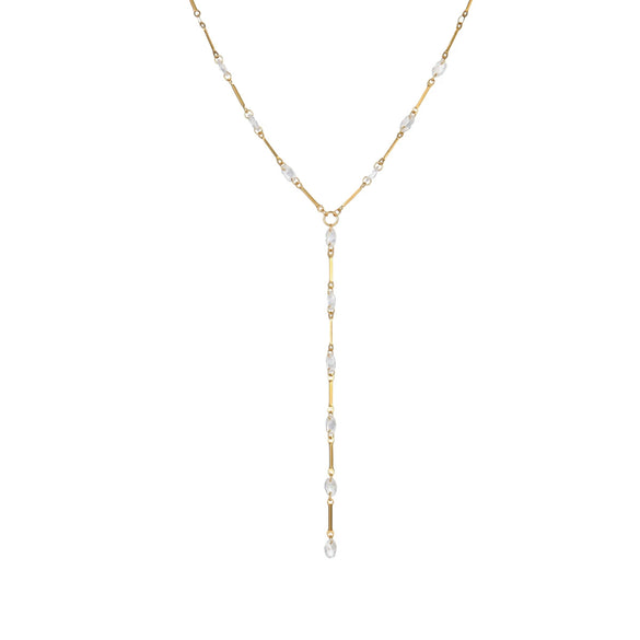 Wholesale Women's Geometric Stainless Steel 18K Electroplated Tassel Necklace