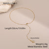 Wholesale Women's Geometric Stainless Steel 18K Electroplated Tassel Necklace