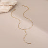 Wholesale Women's Geometric Stainless Steel 18K Electroplated Tassel Necklace