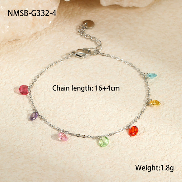 Wholesale Women's Geometric Stainless Steel 18K Electroplated Titanium Steel Bracelet