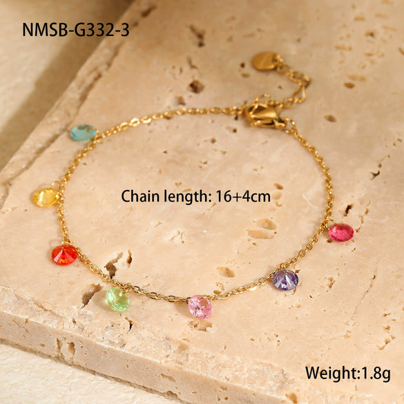 Wholesale Women's Geometric Stainless Steel 18K Electroplated Titanium Steel Bracelet